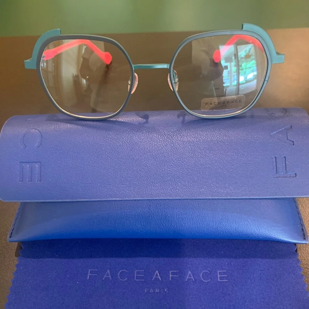 FACE A FACE CILAOS-2 Col 933  Green & Pink 49mm Octagon Ladies Eyeglasses